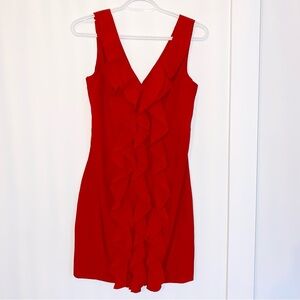 Red Ruffle Mini Dress